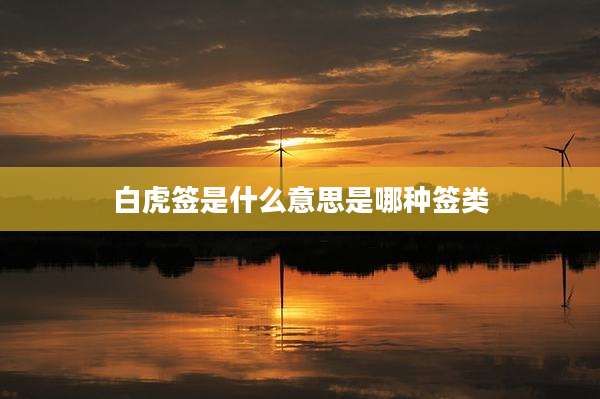 白虎签是什么意思是哪种签类