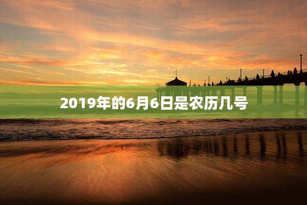 2019年的6月6日是农历几号