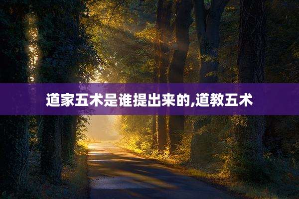 道家五术是谁提出来的,道教五术