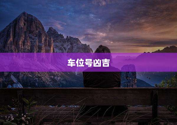 车位号凶吉