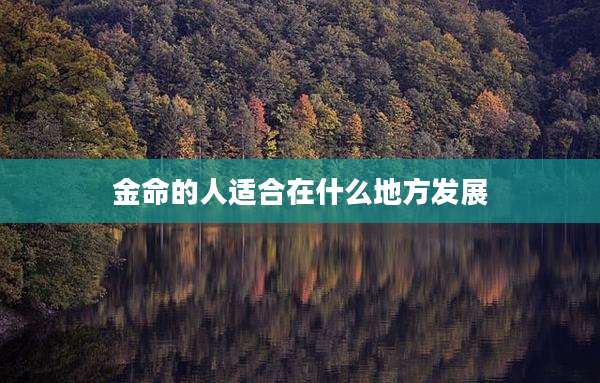 金命的人适合在什么地方发展