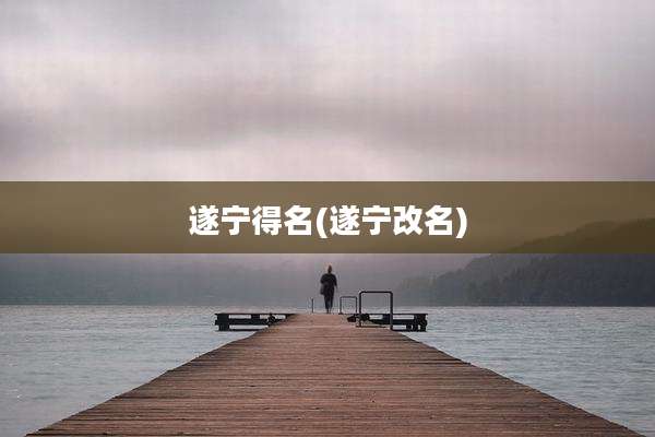 遂宁得名(遂宁改名)