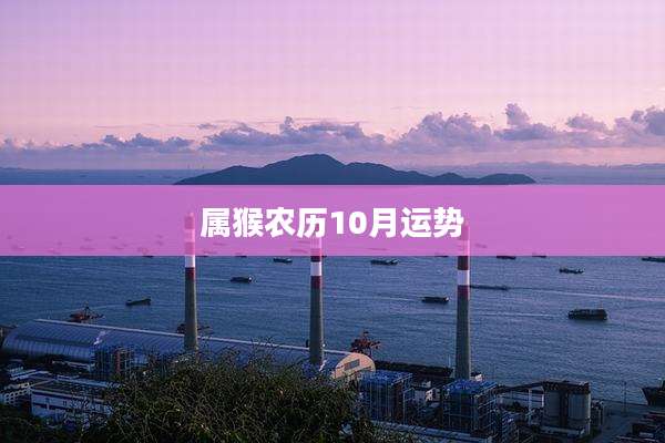 属猴农历10月运势