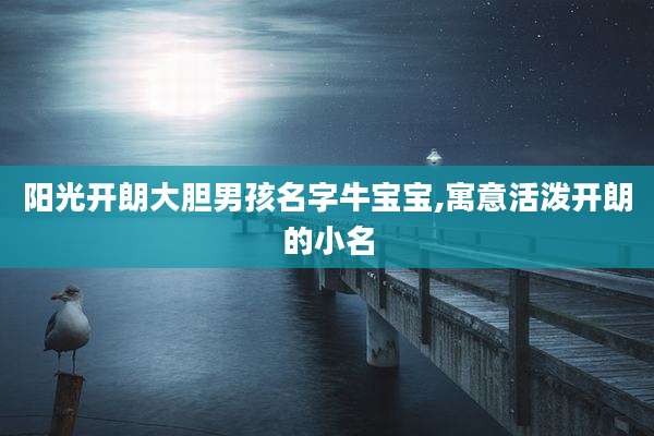 阳光开朗大胆男孩名字牛宝宝,寓意活泼开朗的小名