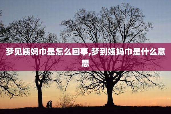 梦见姨妈巾是怎么回事,梦到姨妈巾是什么意思