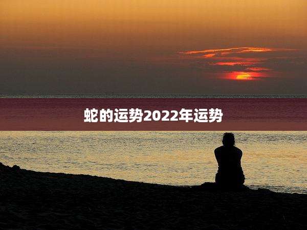 蛇的运势2022年运势