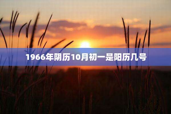 1966年阴历10月初一是阳历几号