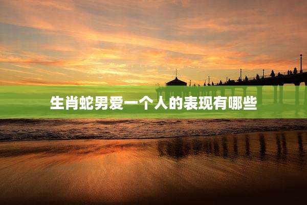 生肖蛇男爱一个人的表现有哪些
