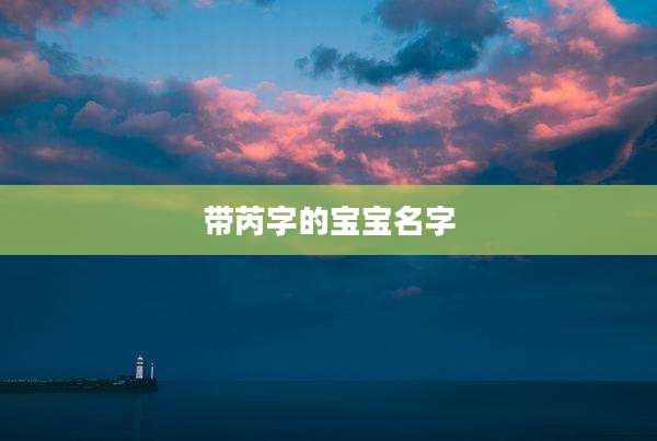 带芮字的宝宝名字