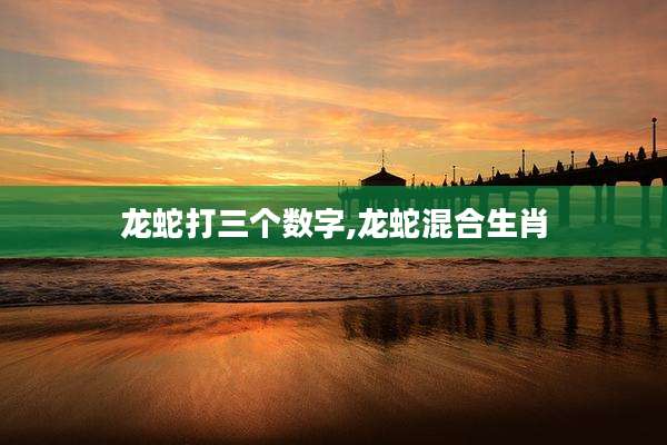 龙蛇打三个数字,龙蛇混合生肖