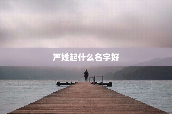 严姓起什么名字好
