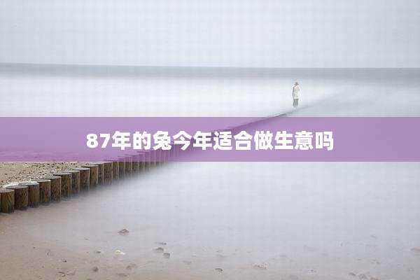 87年的兔今年适合做生意吗