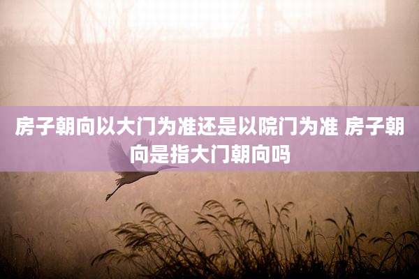 房子朝向以大门为准还是以院门为准 房子朝向是指大门朝向吗