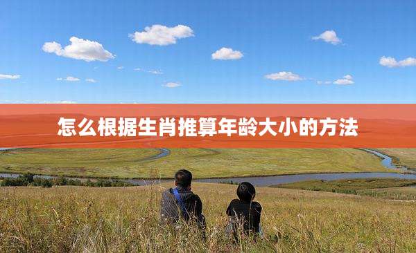 怎么根据生肖推算年龄大小的方法