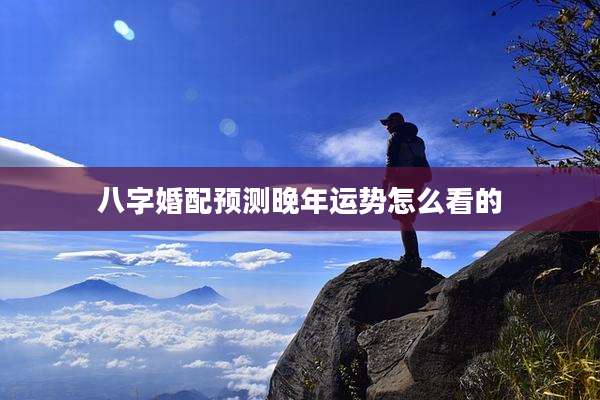 八字婚配预测晚年运势怎么看的