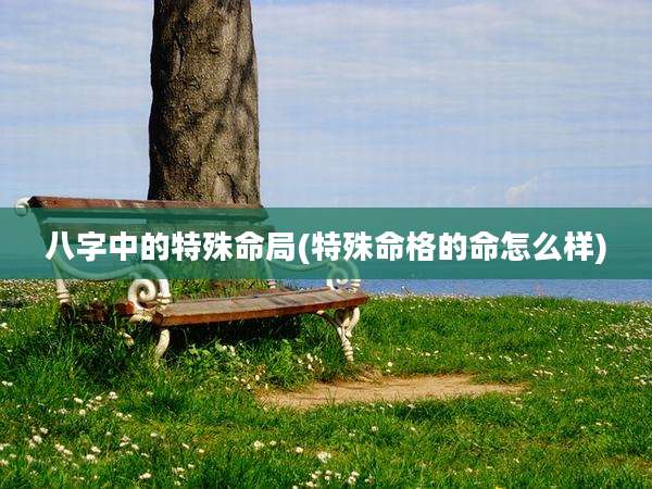 八字中的特殊命局(特殊命格的命怎么样)