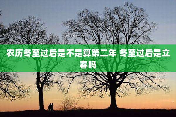 农历冬至过后是不是算第二年 冬至过后是立春吗