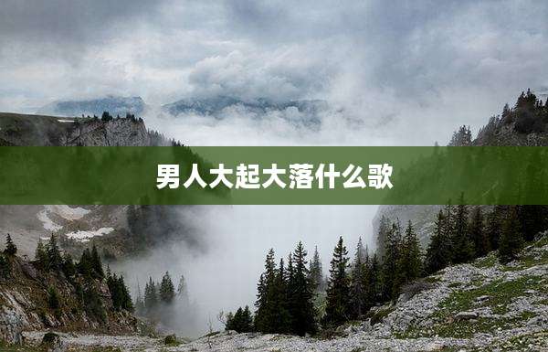 男人大起大落什么歌
