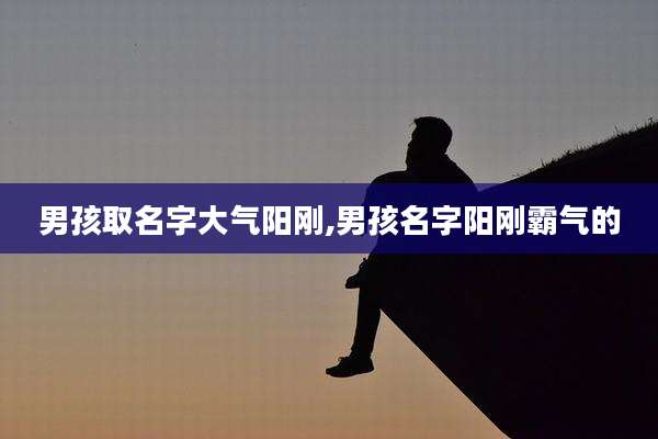 男孩取名字大气阳刚,男孩名字阳刚霸气的