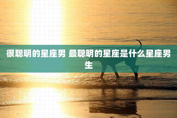 很聪明的星座男 最聪明的星座是什么星座男生