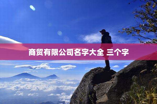 商贸有限公司名字大全 三个字