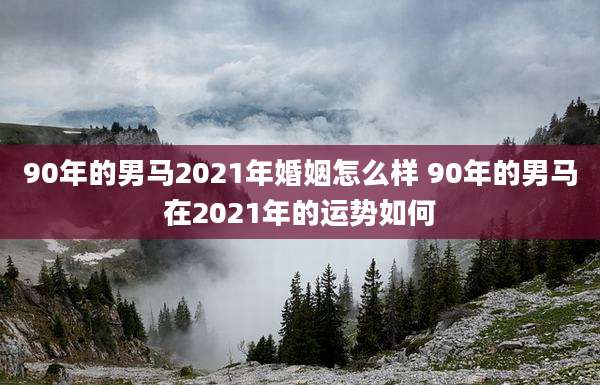 90年的男马2021年婚姻怎么样 90年的男马在2021年的运势如何
