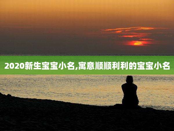 2020新生宝宝小名,寓意顺顺利利的宝宝小名
