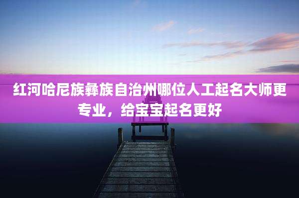 红河哈尼族彝族自治州哪位人工起名大师更专业，给宝宝起名更好