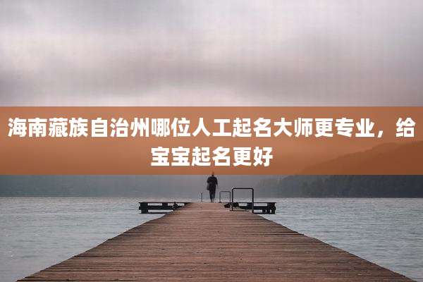 海南藏族自治州哪位人工起名大师更专业,给宝宝起名更好