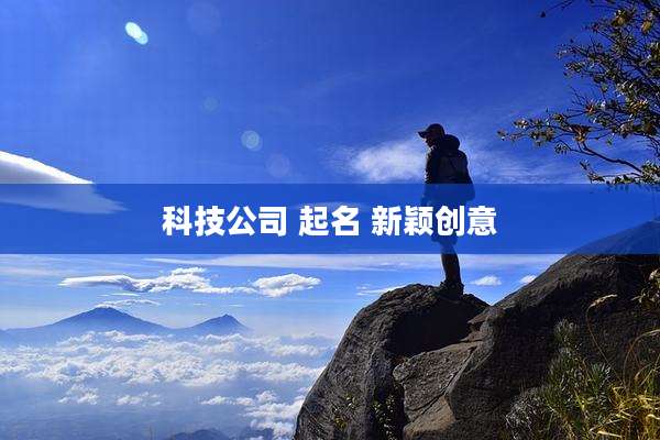 科技公司 起名 新颖创意