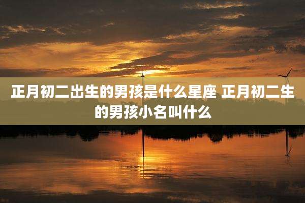 正月初二出生的男孩是什么星座 正月初二生的男孩小名叫什么