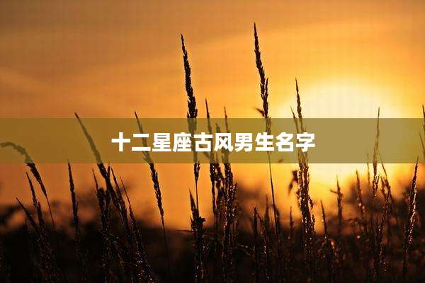 十二星座古风男生名字