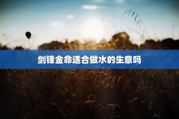 剑锋金命适合做水的生意吗