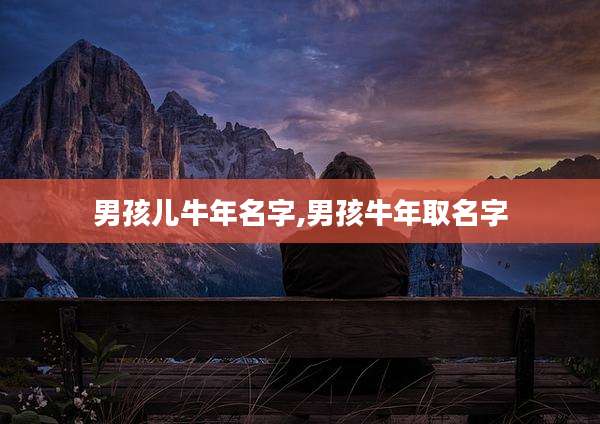 男孩儿牛年名字,男孩牛年取名字
