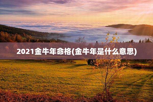 2021金牛年命格(金牛年是什么意思)