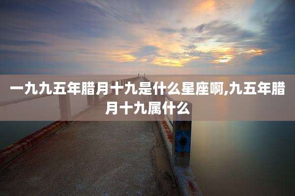 一九九五年腊月十九是什么星座啊,九五年腊月十九属什么