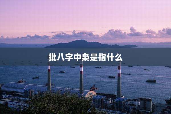 批八字中枭是指什么