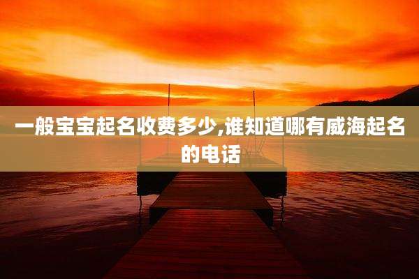 一般宝宝起名收费多少,谁知道哪有威海起名的电话