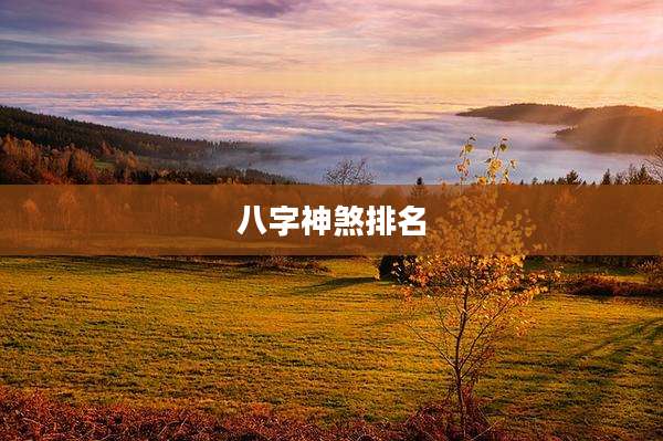 八字神煞排名