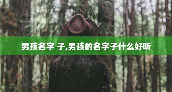 男孩名字 子,男孩的名字子什么好听