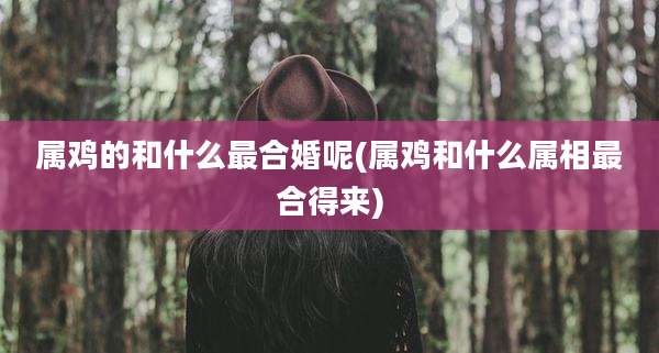 属鸡的和什么最合婚呢(属鸡和什么属相最合得来)