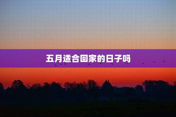 五月适合回家的日子吗