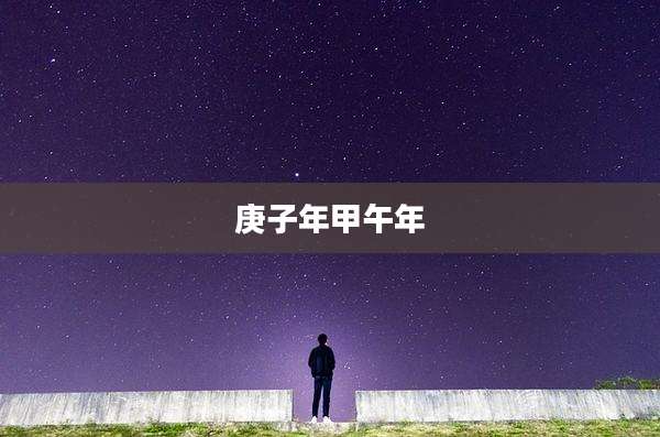 庚子年甲午年