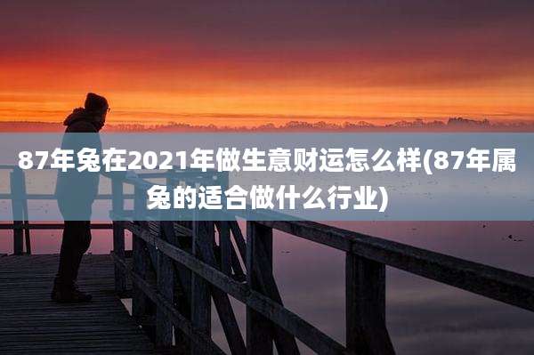87年兔在2021年做生意财运怎么样(87年属兔的适合做什么行业)
