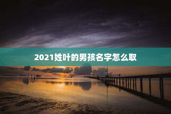 2021姓叶的男孩名字怎么取