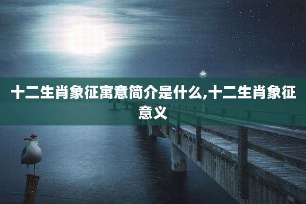 十二生肖象征寓意简介是什么,十二生肖象征意义