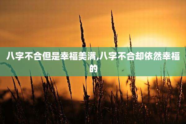 八字不合但是幸福美满,八字不合却依然幸福的