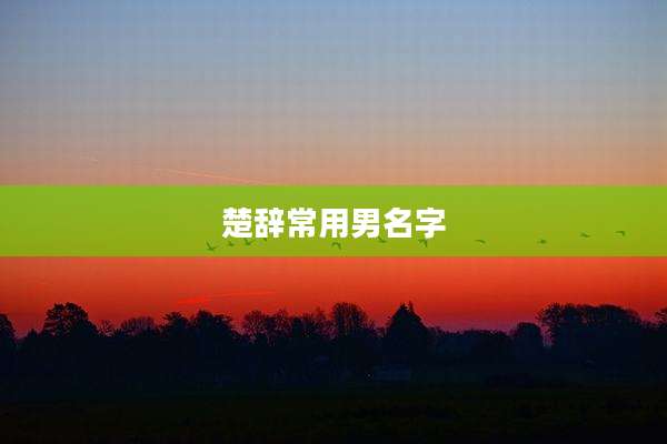 楚辞常用男名字
