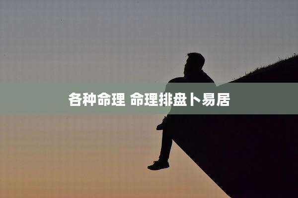 各种命理 命理排盘卜易居