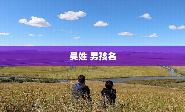 吴姓 男孩名